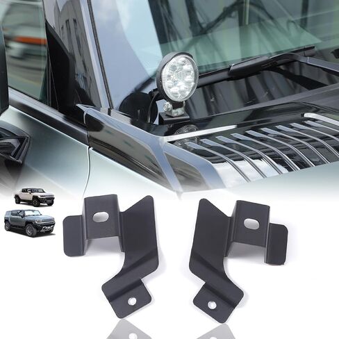 بالنسبة إلى Hummer EV Accessories Hood Light Mount Brackets ، أقواس الخفيفة الخفيفة الأمامية A-Pillar LED Mounts LED Cube Work Light Bods متزايدة بين قوسين متوافقة مع Hummer EV 2024+ (أسود) in Saudi Arabia