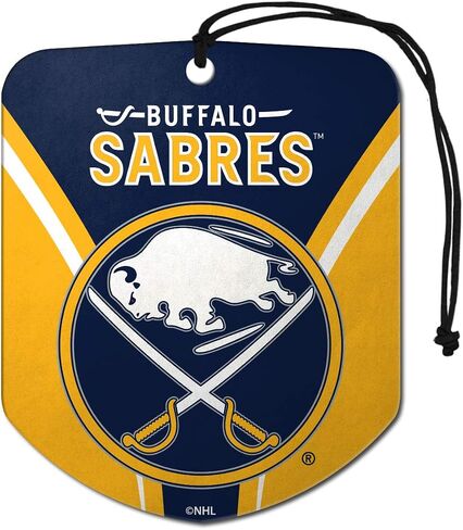 FANMATS NHL - Buffalo Sabres Air Freshener 2-pk 2.75" x 3.5" -"Circle Buffalo Crossed Sabres Logo & Wordmark2 in Saudi Arabia