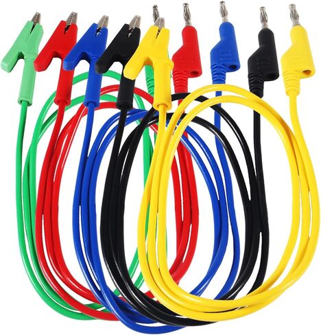5PCS Test Hook Clips Silicone Test Leads, 20 AWG Multimeter Electrical Test Dual Lead Test Hook Clips for Electronic, Component, Testing Connecting in Saudi Arabia