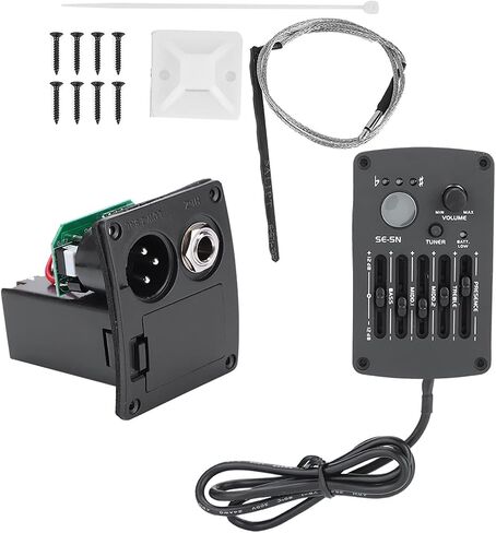 Acoustic Guitar Tuner, 5 Band EQ Equalizer, Precision Tuning, Easy Installation, Battery Compartment Design for Professional Musicians, Guitar Enthusiasts, Students, Stage Performa in Saudi Arabia