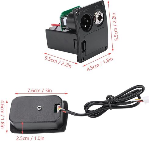 Acoustic Guitar Tuner, 5 Band EQ Equalizer, Precision Tuning, Easy Installation, Battery Compartment Design for Professional Musicians, Guitar Enthusiasts, Students, Stage Performa in Saudi Arabia