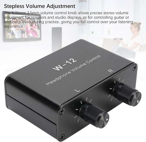3.5mm 6.35mm Stereo Volume Controller, Audio Volume Control Attenuator, 1/4 Inch 1/8 Inch Inline Volume Control Headphones Volume Attenuator for Interference Isolation in Saudi Arabia