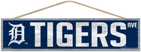 تصميم Wincraft MLB Detroit Tigers SignWood Avenue، لون الفريق، 4x17 in Saudi Arabia