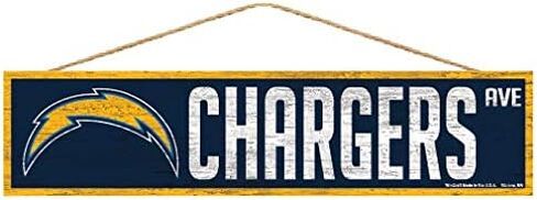 Wincraft NFL Los Angeles Chargers SignWood Avenue Design, Team Color, 4x17 in Saudi Arabia