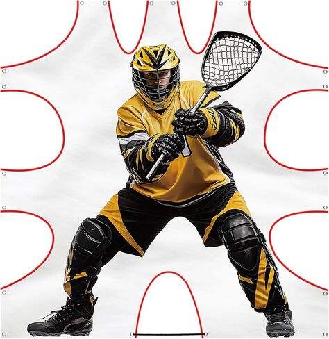 Lacrosse Goal Target, 6 x 6 Feet Lacrosse Shooting Target for Net, Lacrosse Training Equipment for Shooting Practice in Saudi Arabia