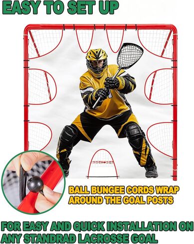 Lacrosse Goal Target, 6 x 6 Feet Lacrosse Shooting Target for Net, Lacrosse Training Equipment for Shooting Practice in Saudi Arabia