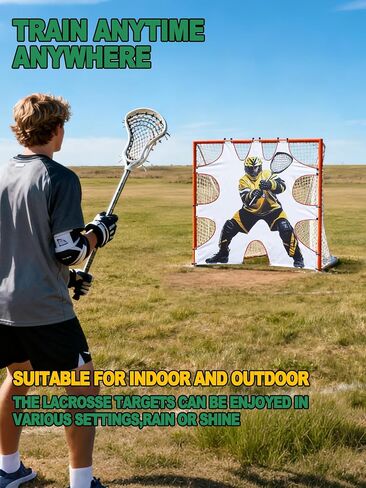 Lacrosse Goal Target, 6 x 6 Feet Lacrosse Shooting Target for Net, Lacrosse Training Equipment for Shooting Practice in Saudi Arabia