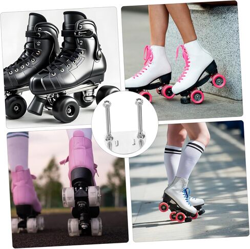 SUPVOX Roller Skate Hardware Accessories 4pcs Universal Skate Base Plates Ice Skate Wheels Roller Skating Shoes Bracket Shockproof for Indoor/Outdoor Skating in Saudi Arabia