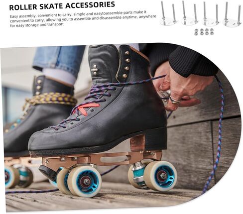 SUPVOX Roller Skate Hardware Accessories 4pcs Universal Skate Base Plates Ice Skate Wheels Roller Skating Shoes Bracket Shockproof for Indoor/Outdoor Skating in Saudi Arabia