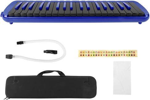 Melodica, 37 Key Melodica Blowpipe Wind Musical Instrument Suitable for Beginner Practice + Bag F37s(Blue) in Saudi Arabia