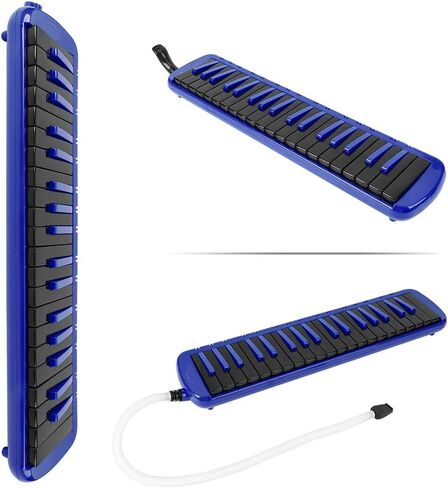 Melodica, 37 Key Melodica Blowpipe Wind Musical Instrument Suitable for Beginner Practice + Bag F37s(Blue) in Saudi Arabia