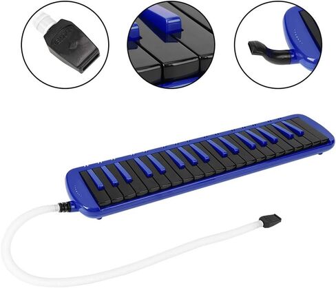 Melodica, 37 Key Melodica Blowpipe Wind Musical Instrument Suitable for Beginner Practice + Bag F37s(Blue) in Saudi Arabia