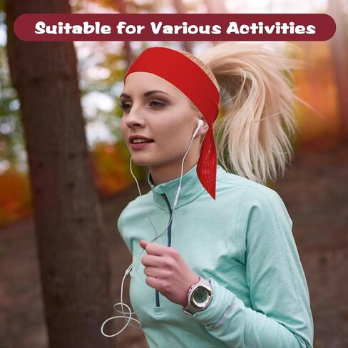 Karate Headband, 2 Pcs Ninja Headband, Tie Headbands for Women, Men, Sports, Running, Tennis, Yoga, and Soccer (Black & Blue) in Kuwait