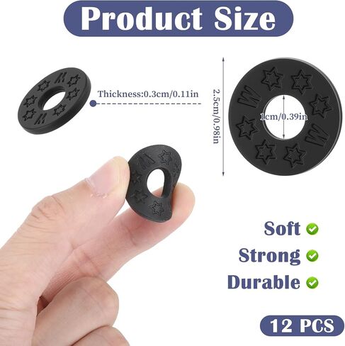 SHENLIU 12Pcs Guitar Strap Lock, Silicone Strap Locks, Guitars Straps Holder Straps Locks Electric Guitars, Guitar Button for Protector No Modifications or Hardware in Saudi Arabia