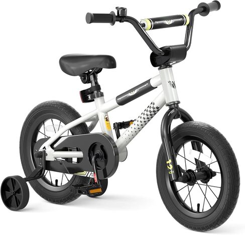 دراجة أطفال 67i BMX مع عجلات تدريب مقاس 12/14/16 بوصة للأطفال الأولاد والبنات بعمر 3-8 سنوات بإطار فولاذي متين قابل للتعديل ومقعد فرامل Bicicleta para Niños in Kuwait