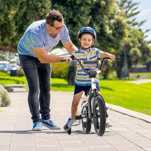 دراجة أطفال 67i BMX مع عجلات تدريب مقاس 12/14/16 بوصة للأطفال الأولاد والبنات بعمر 3-8 سنوات بإطار فولاذي متين قابل للتعديل ومقعد فرامل Bicicleta para Niños in Kuwait