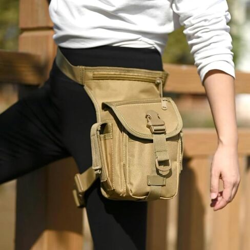 Waterproof Motorcycle Thigh Bag for Men Women - Drop Leg Bag with Adjustable Strap,Thigh Pack for Riding, Outdoor Sports, and Travel - Secure Leg Bag for Phone, Wallet, and Essentials in Kuwait