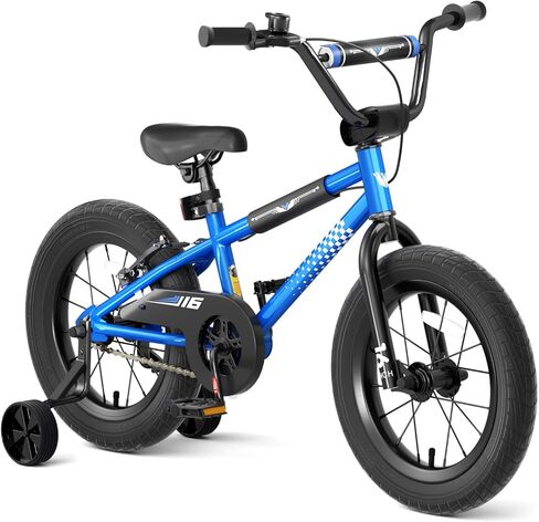 دراجة أطفال 67i BMX مع عجلات تدريب مقاس 12/14/16 بوصة للأطفال الأولاد والبنات بعمر 3-8 سنوات بإطار فولاذي متين قابل للتعديل ومقعد فرامل Bicicleta para Niños in Kuwait