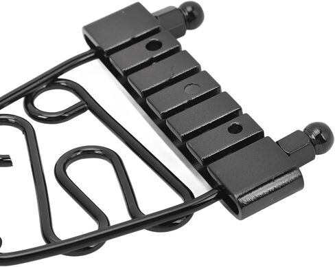 Trapeze Tailpiece Adjustable Height Rusts Resistant Metal Polished Silver Finish for Archtop Jazz Guitars Easy Installation (Black) in Saudi Arabia