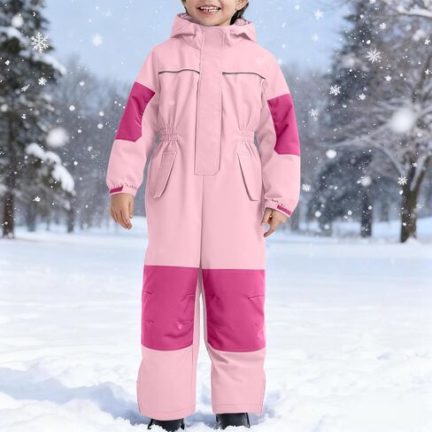 Snow Suit for Teen Girls Boys Ski Bib Winter One Piece Snowsuit Overalls Waterproof Snowboard Fleece Warm Jumpsuits in Saudi Arabia