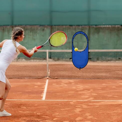 2pcs Large Pop up Tennis Targets Detachable Training Rings 600d Oxford Cloth Tennis Serve Training Aid with Carry Bag, Blue/Orange in Saudi Arabia