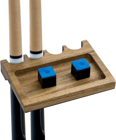 MyGift Premium Acacia Wood Portable Pool Cue Holder – Non-Slip Billiard Stick Rack, Securely Holds Cues Against Table, Durable Solid Wood Claw Rack in Saudi Arabia