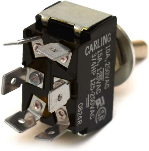 Carling On/Off/On Boat Toggle Switch | 6 Spade 10A 250VAC / 15A 125VAC in Saudi Arabia