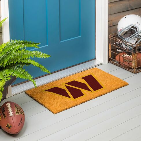 Team Sports America NFL Washington Commanders Sports Doormat | Indoor Outdoor Entrance | 28 x 16 Inches | Non-Slip Front Door Mats | Official Licensed | Sports Fans Entryway Welcome Rug in Saudi Arabia