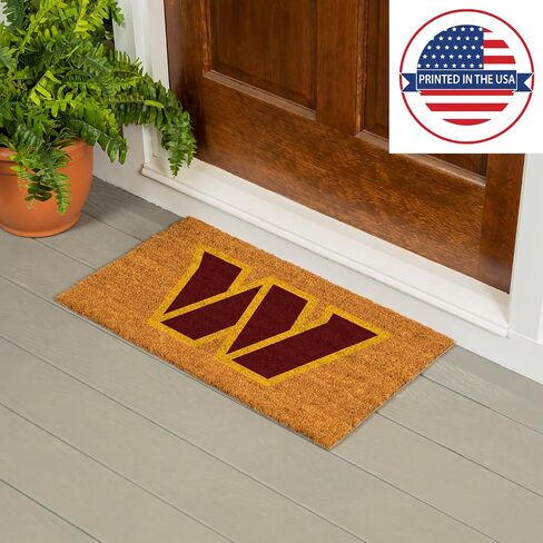 Team Sports America NFL Washington Commanders Sports Doormat | Indoor Outdoor Entrance | 28 x 16 Inches | Non-Slip Front Door Mats | Official Licensed | Sports Fans Entryway Welcome Rug in Saudi Arabia