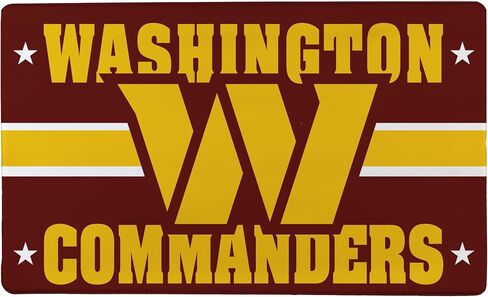 NFL Washington Commanders Indoor Entrance Mat, 30"x18" Anti-Fatigue Kitchen Mats and Rugs, Non Slip Backing, PVC Waterproof Ergonomic Comfort Mat for Entryway, Kitchen, Man Cave, Office, Sink, Laundry in Saudi Arabia
