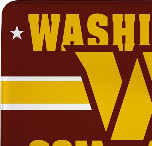 NFL Washington Commanders Indoor Entrance Mat, 30"x18" Anti-Fatigue Kitchen Mats and Rugs, Non Slip Backing, PVC Waterproof Ergonomic Comfort Mat for Entryway, Kitchen, Man Cave, Office, Sink, Laundry in Saudi Arabia