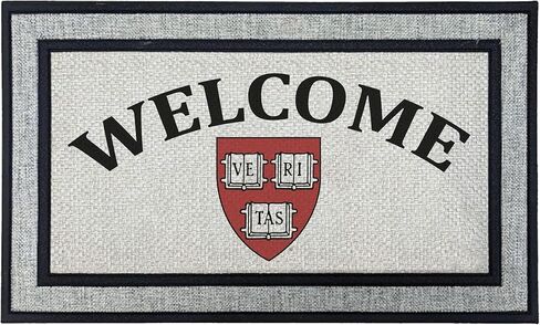 KH Sports Fan 18x30 Gray Harvard Crimson Welcome Doormat NCAA Rug in Saudi Arabia