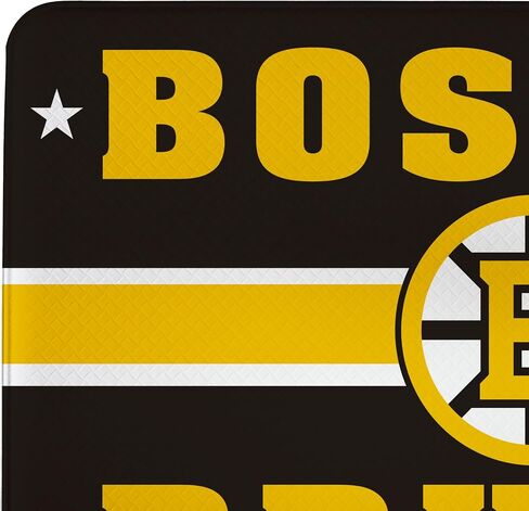 NHL Boston Bruins Indoor Entrance Welcome Mat, 30"x18" Anti-Fatigue Kitchen Mats and Rugs, Non Slip Backing & Waterproof Ergonomic Comfort Mat for Entryway, Kitchen, Man Cave, Office, Laundry in Saudi Arabia