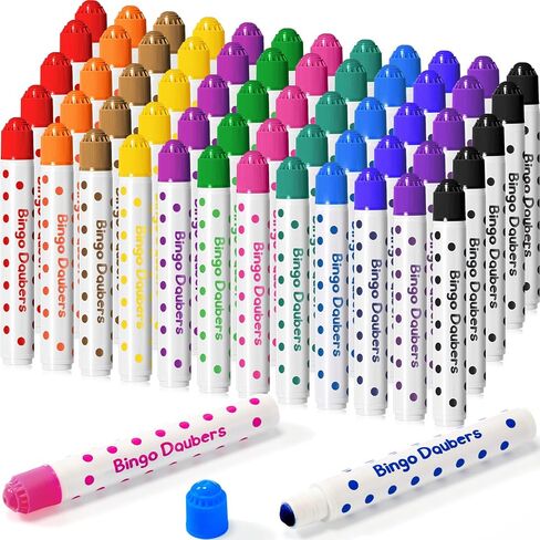 مجموعة من 60 قطعة من أقلام التلوين المنقطة من بينجو مجموعة متنوعة من الألوان من لوازم البنغو في 12 لونًا من أقلام الطلاء المنقطة للحرف اليدوية ومستلزمات الرسم الفنية وتلوين الرسم in Kuwait