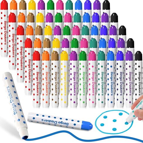 مجموعة من 60 قطعة من أقلام التلوين المنقطة من بينجو مجموعة متنوعة من الألوان من لوازم البنغو في 12 لونًا من أقلام الطلاء المنقطة للحرف اليدوية ومستلزمات الرسم الفنية وتلوين الرسم in Kuwait