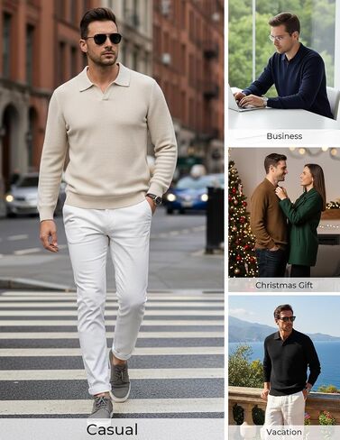 PJ PAUL JONES Mens Sweater Long Sleeve V Neck Pullover Sweater Knitted Textured Sweater in Saudi Arabia