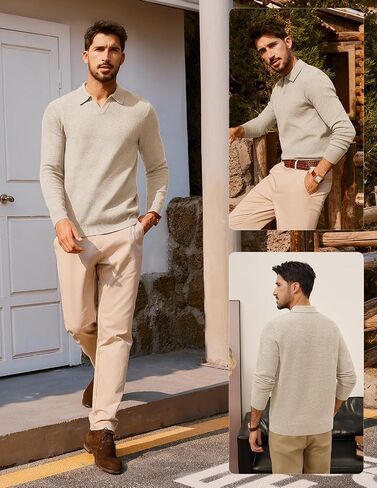 PJ PAUL JONES Mens Sweater Long Sleeve V Neck Pullover Sweater Knitted Textured Sweater in Saudi Arabia