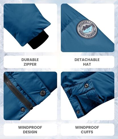 WULFUL Kids Boy's Winter Coat Hooded Puffer Windbreaker Warm Cotton Jacket Parka Down Outdoor Coats in Saudi Arabia