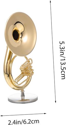 BESPORTBLE Unique Realistic Sousaphone Instrument Model Miniature Gold Desktop Decoration in Saudi Arabia