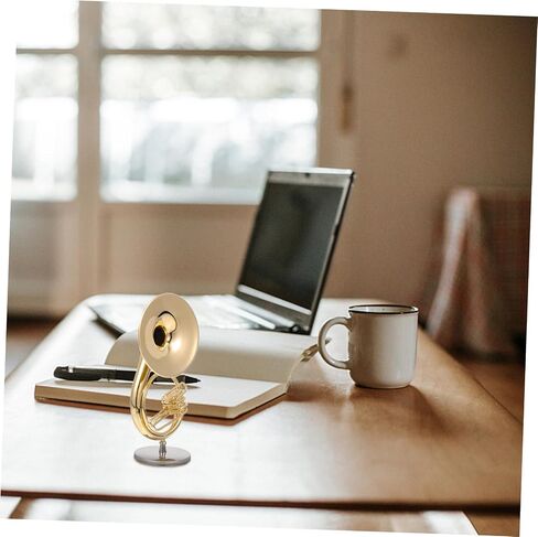VANZACK 1 Set Realistic Sousaphone Model Adornment Miniature Instrument Decor with Stand Unique Desktop Musical Decoration for Home Cafe in Saudi Arabia