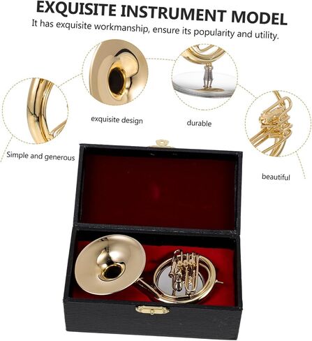 VANZACK 1 Set Realistic Sousaphone Model Adornment Miniature Instrument Decor with Stand Unique Desktop Musical Decoration for Home Cafe in Saudi Arabia