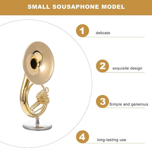 1set Unique Sousaphone Model Mini Toy Realistic Ornament Delicate Instrument Model Home Decor in Saudi Arabia