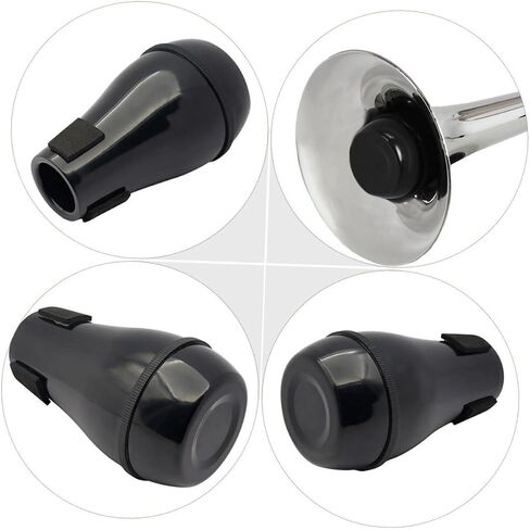 Professional Trombone Mute Abs Tenor Trombone Silencer Lightweight Practice Muffler for Sound Reduction and Portable Musician Accessory Random Color in Saudi Arabia