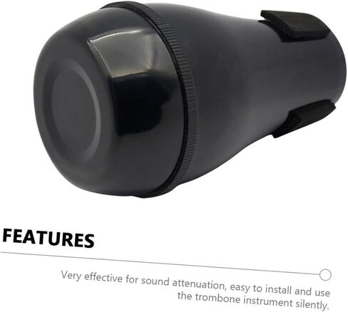 Professional Trombone Mute Abs Tenor Trombone Silencer Lightweight Practice Muffler for Sound Reduction and Portable Musician Accessory Random Color in Saudi Arabia