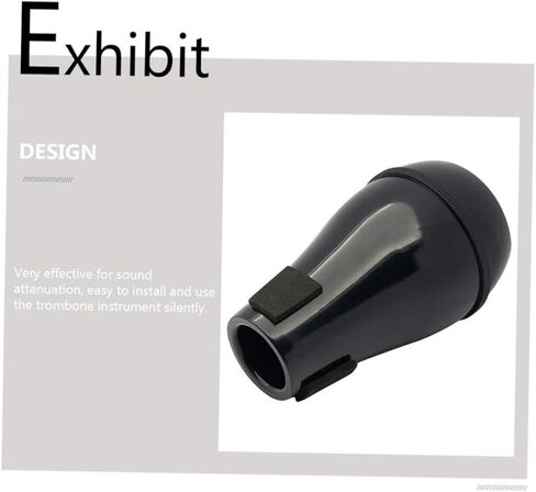 Professional Tenor Trombone Mute Abs Semi-closed Silencer Accessory for Quiet Practice Lightweight Dark-colored Trombone Dampener for Sound Attenuation and Easy Random Color in Saudi Arabia