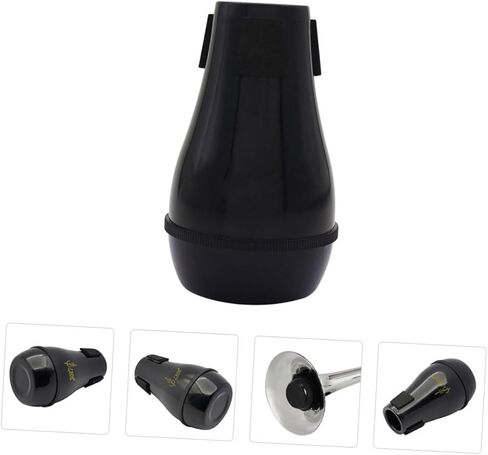 Professional Tenor Trombone Mute Abs Semi-closed Silencer Accessory for Quiet Practice Lightweight Dark-colored Trombone Dampener for Sound Attenuation and Easy Random Color in Saudi Arabia