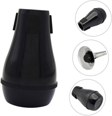 Professional Tenor Trombone Mute Abs Semi-closed Silencer Accessory for Quiet Practice Lightweight Dark-colored Trombone Dampener for Sound Attenuation and Easy Random Color in Saudi Arabia
