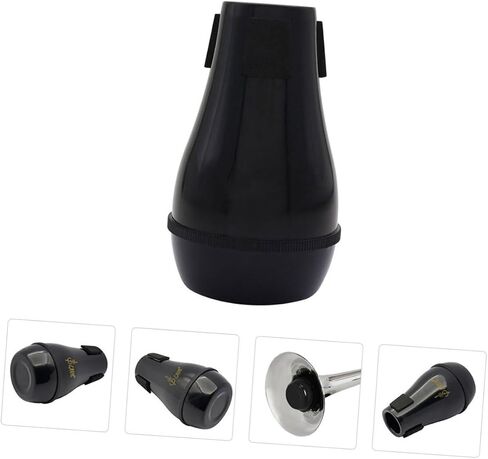 Alipis Portable Trombone Mute Abs Material Noise Dampener Accessory Lightweight Practice Silencer for Alto Tenor Trombones Easy to Install Black Random Color in Saudi Arabia