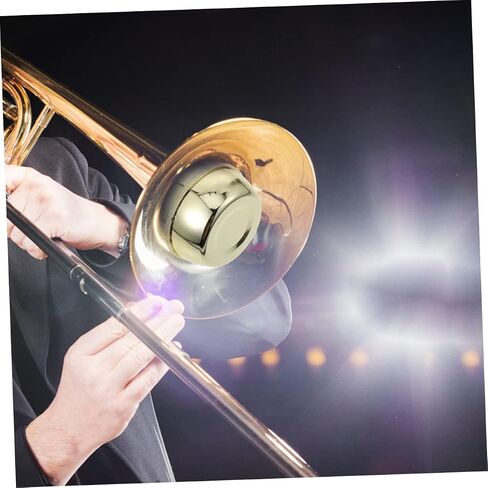 أداة احترافية لتقليل الضوضاء من مادة Tenor Trombone كتم الصوت شبه مغلقة للتحكم في جودة الصوت، سهلة التركيب، ملحق موسيقي باللون الذهبي للاعبي الترومبون والطلاب in Saudi Arabia