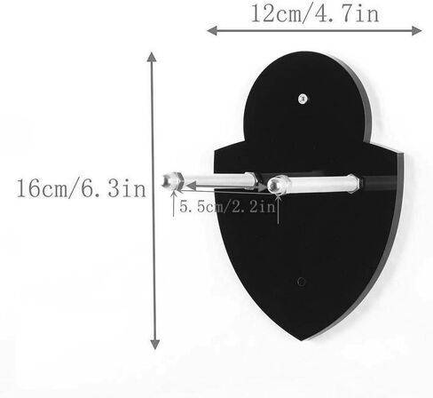 Yosoo Health Gear Stable and sturdy design, Wall Hanging Sword Rack Showcase, Acrylic Sword Stand for Game Rooms, Offices, Garages, Ideal for Swords, Axes in Saudi Arabia